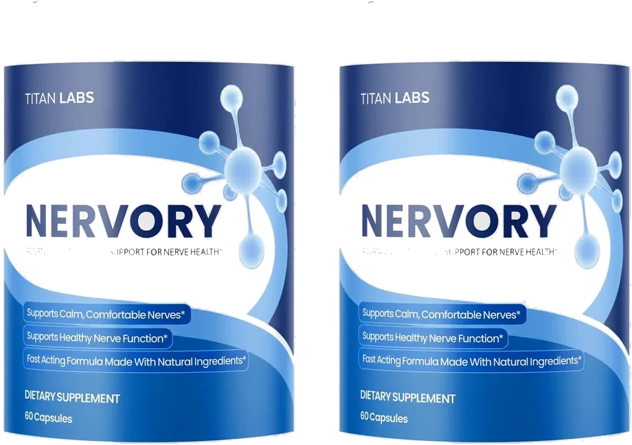 Nervory nerve support capsules, two-bottle 60-day supply pack